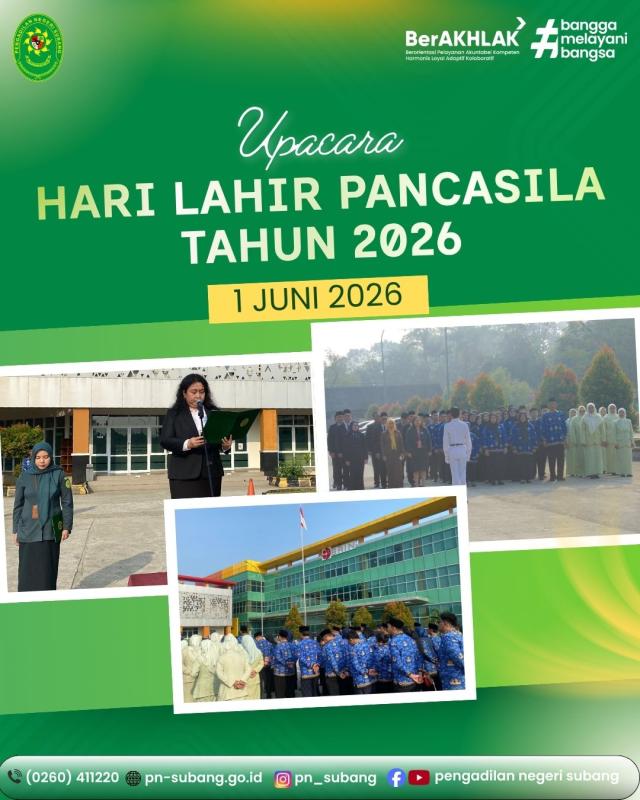 Upacara hari lahir Pancasila Tahun 2026 Upacara hari lahir Pancasila Tahun 2026